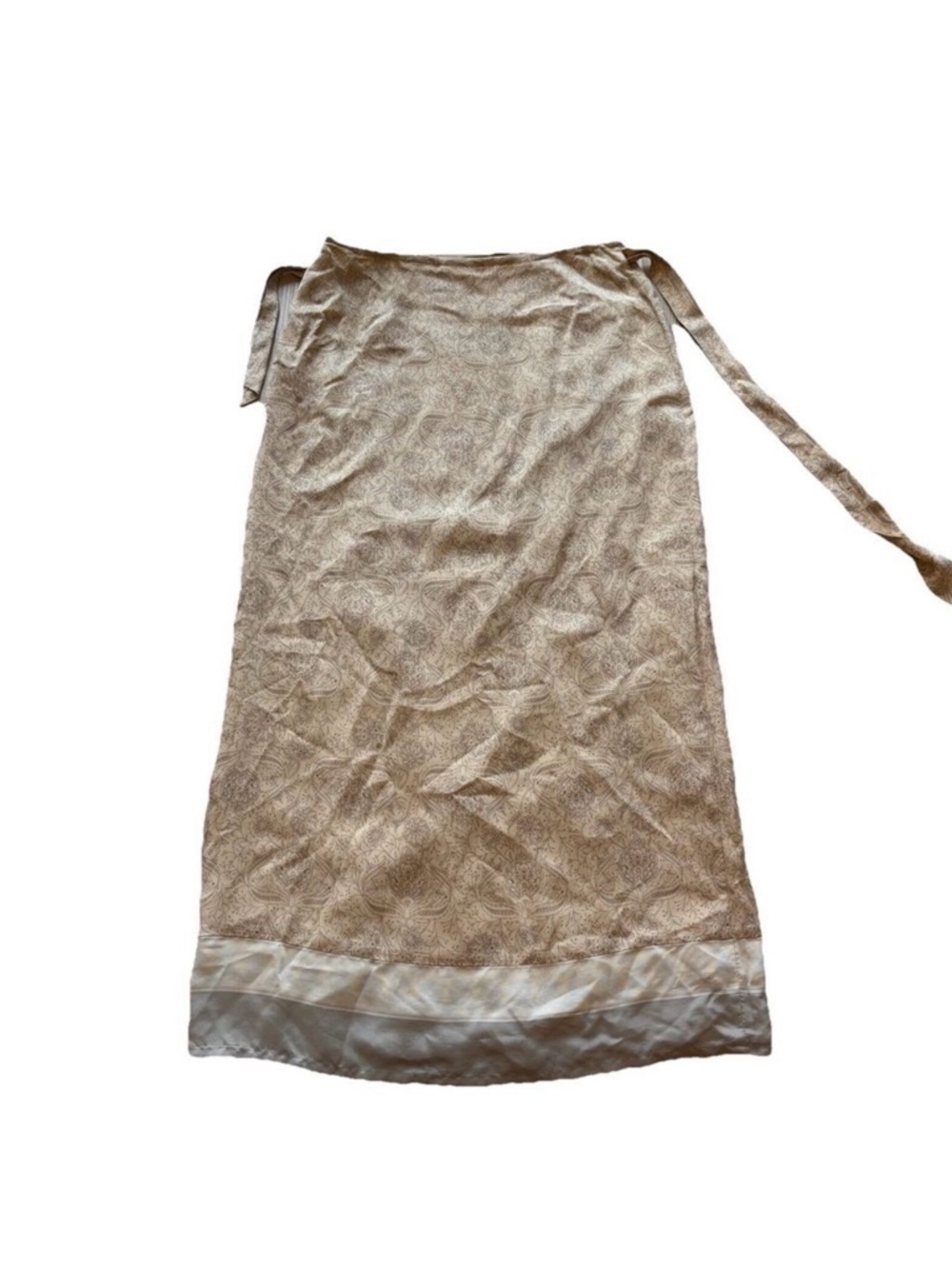 Neutral Beige patterned A-Line Wrap Skirt by Danish Inwear designers.